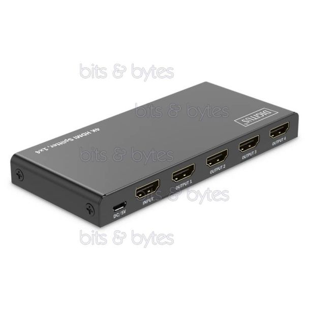 Digitus DS-55337 - 4 Port HDMI Splitter - 1 Input <> 4 Output (4Kx4K) 4016032495581